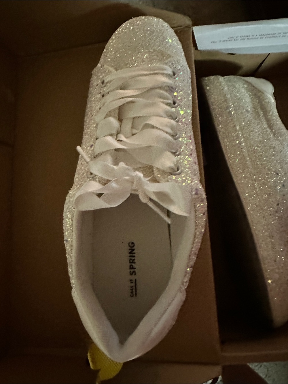 Call It Spring Sparkle Platform Sneakers -  White